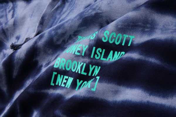 Astroworld Coney Island Merch Tie Dye Hoodie print front