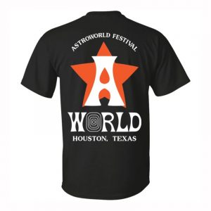 Astroworld festival official shirt back