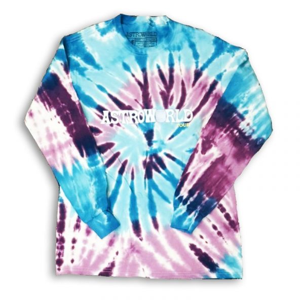 Astroworld Long sleeve tie dye front